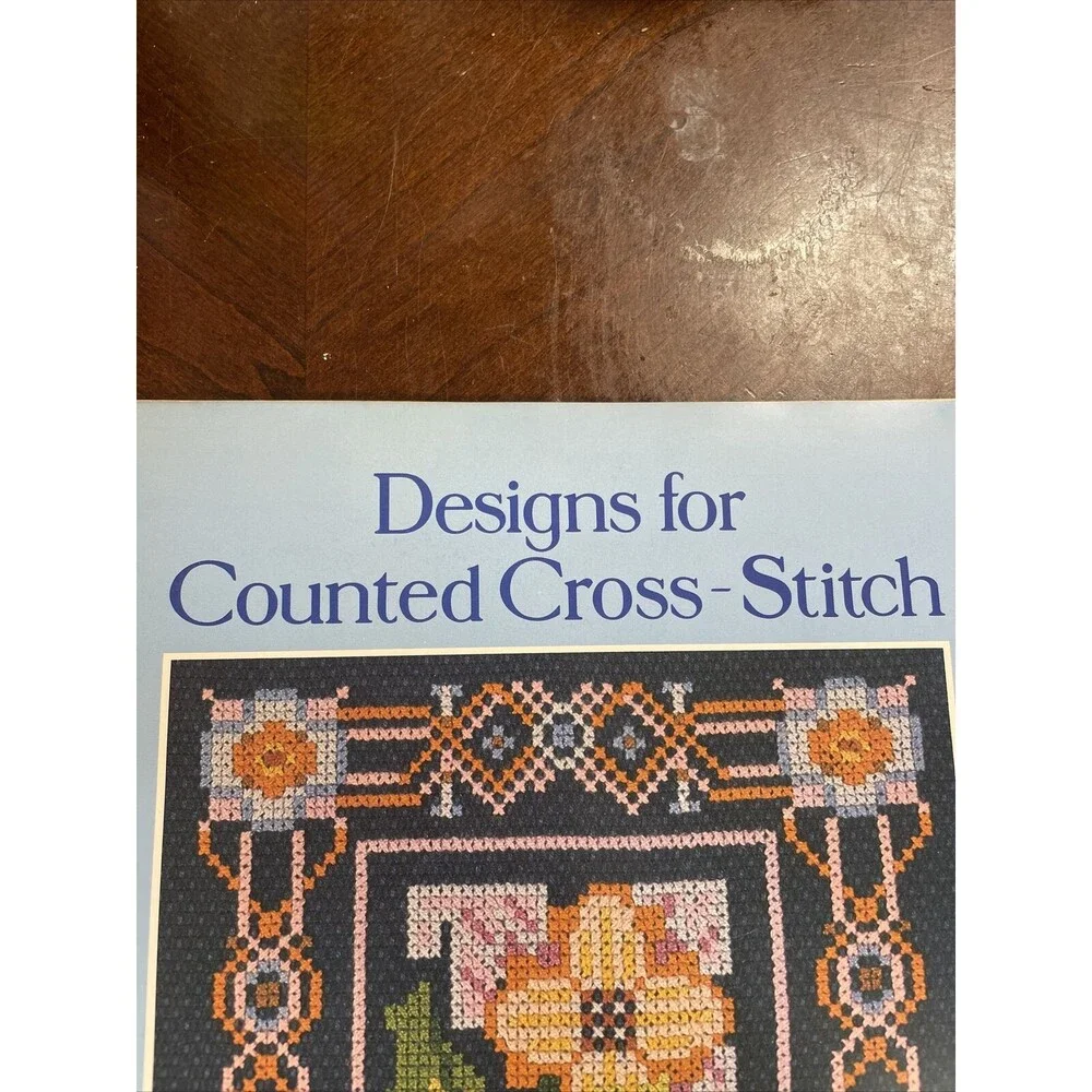 Vintage 1982 Designs For Counted Cross Stitch Booklet Crafts from Current Inc